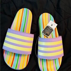 New ladies adidas slides size 8